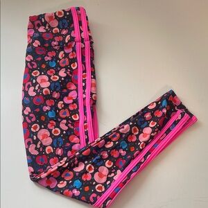 Vibrant Pink and Blue Patterned Leggings
